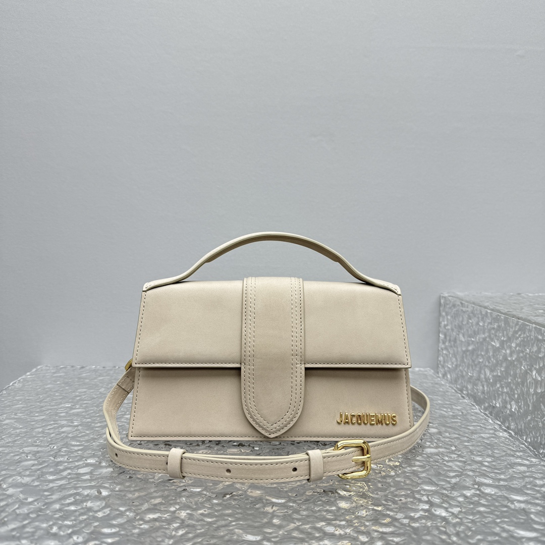 JACQUEMUS LE GRAND BAMBINO SUEDE DARK BEIGE