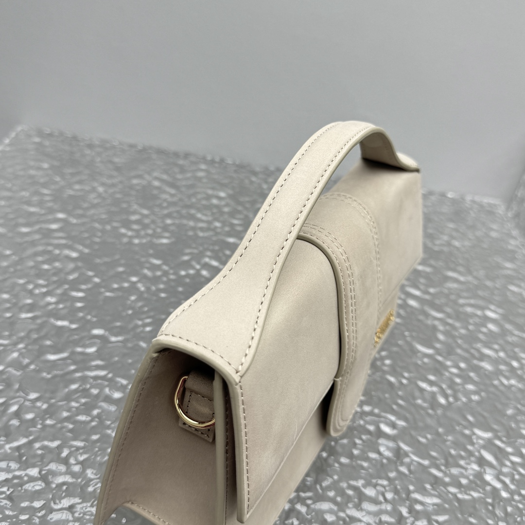 JACQUEMUS LE GRAND BAMBINO SUEDE DARK BEIGE