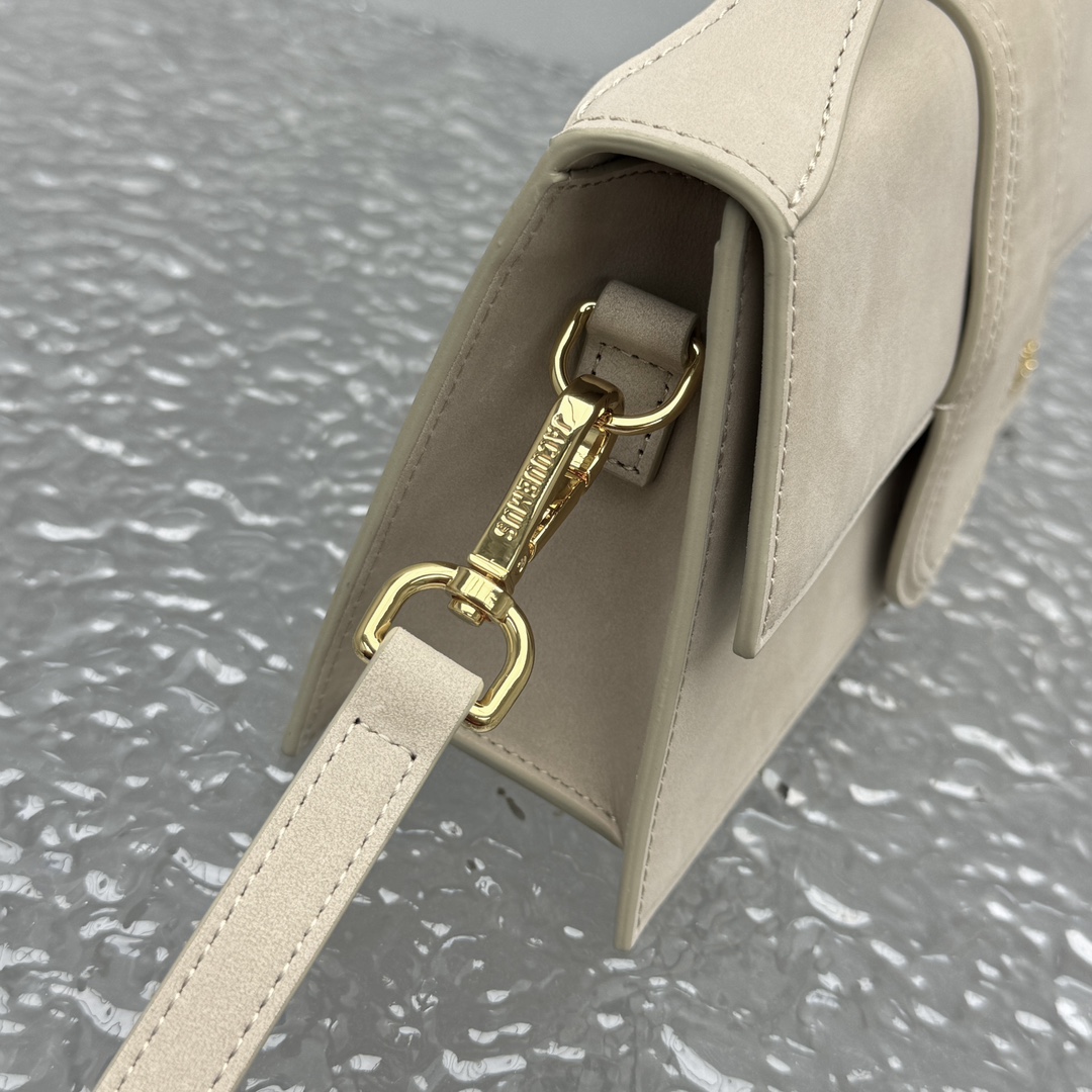JACQUEMUS LE GRAND BAMBINO SUEDE DARK BEIGE