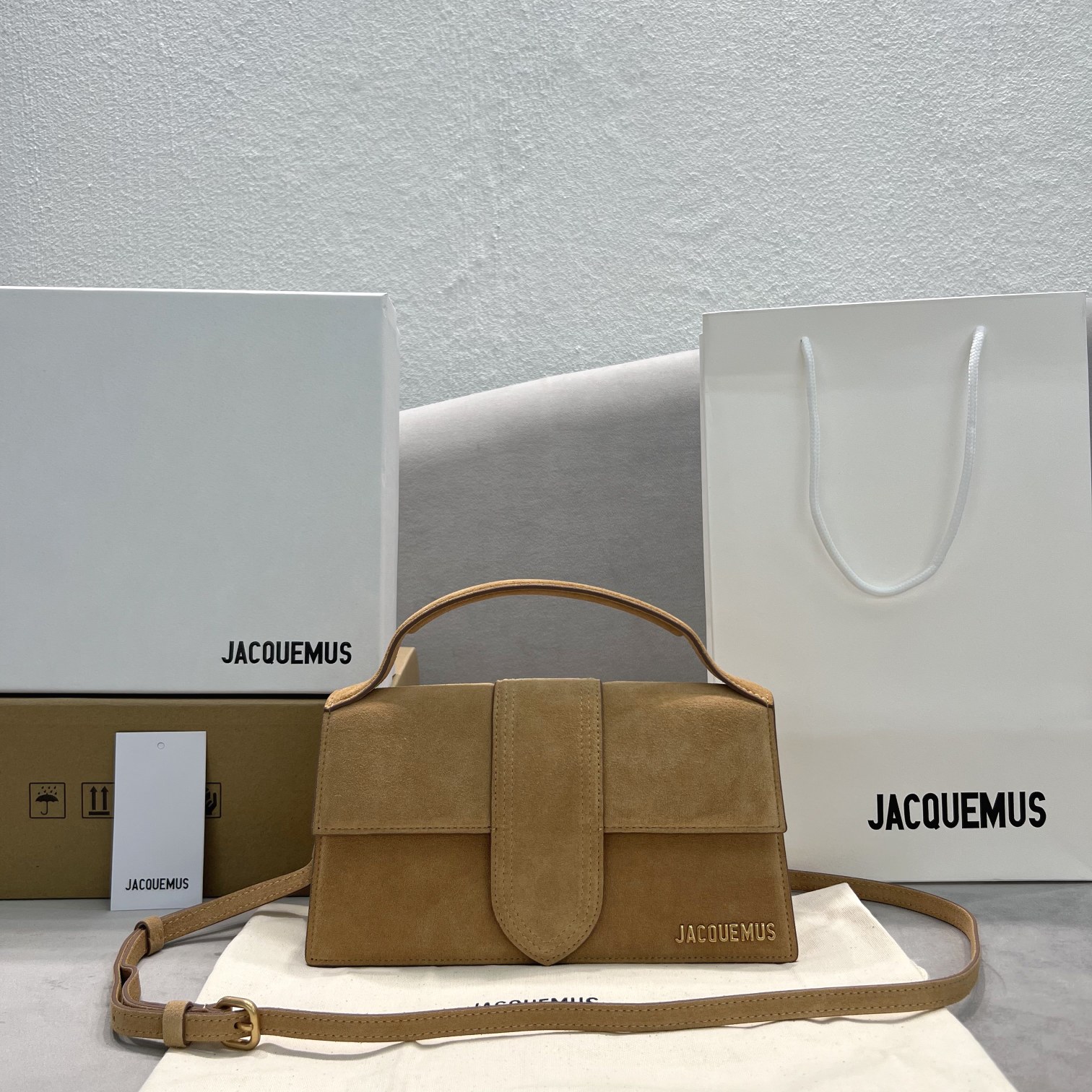 Jacquemus Brown Le Grand Bambino Suede Leather