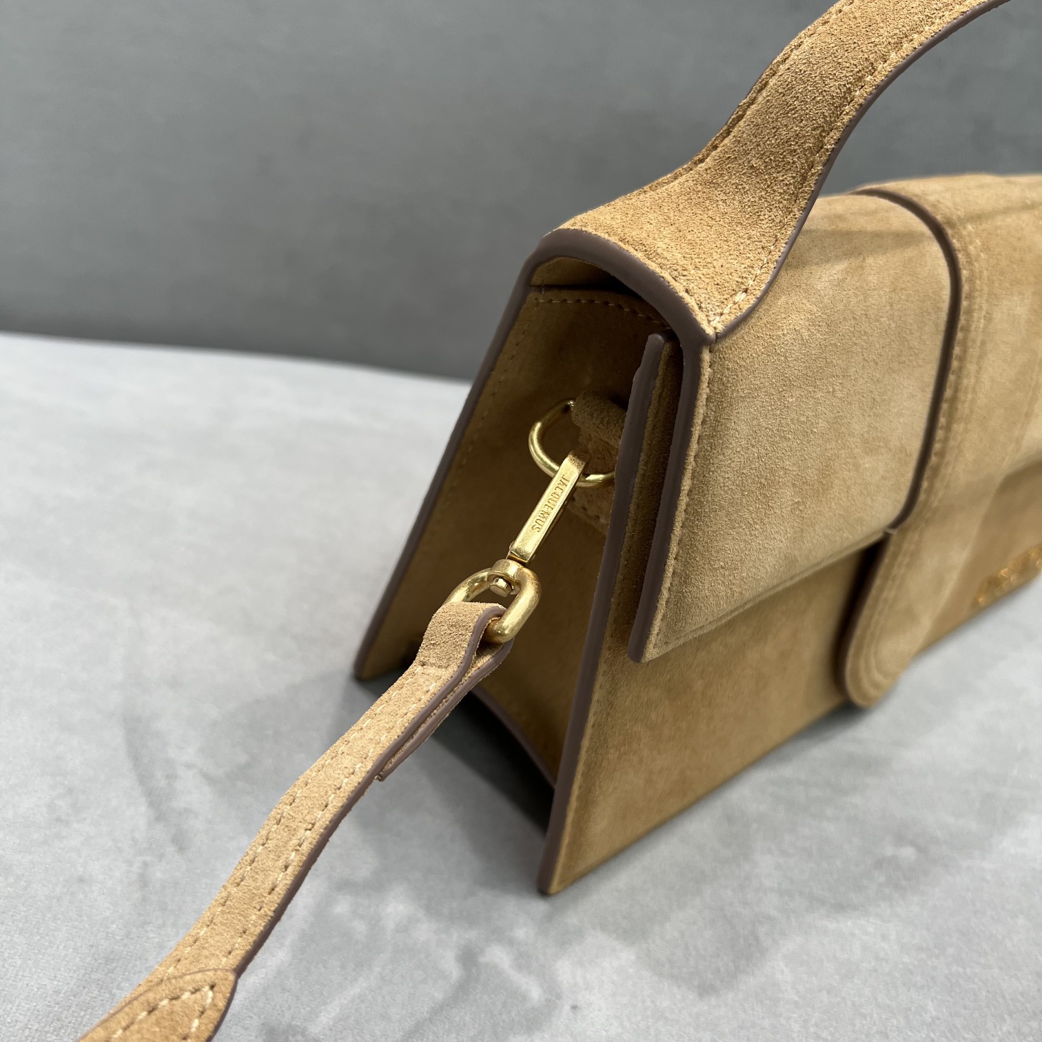 Jacquemus Brown Le Grand Bambino Suede Leather