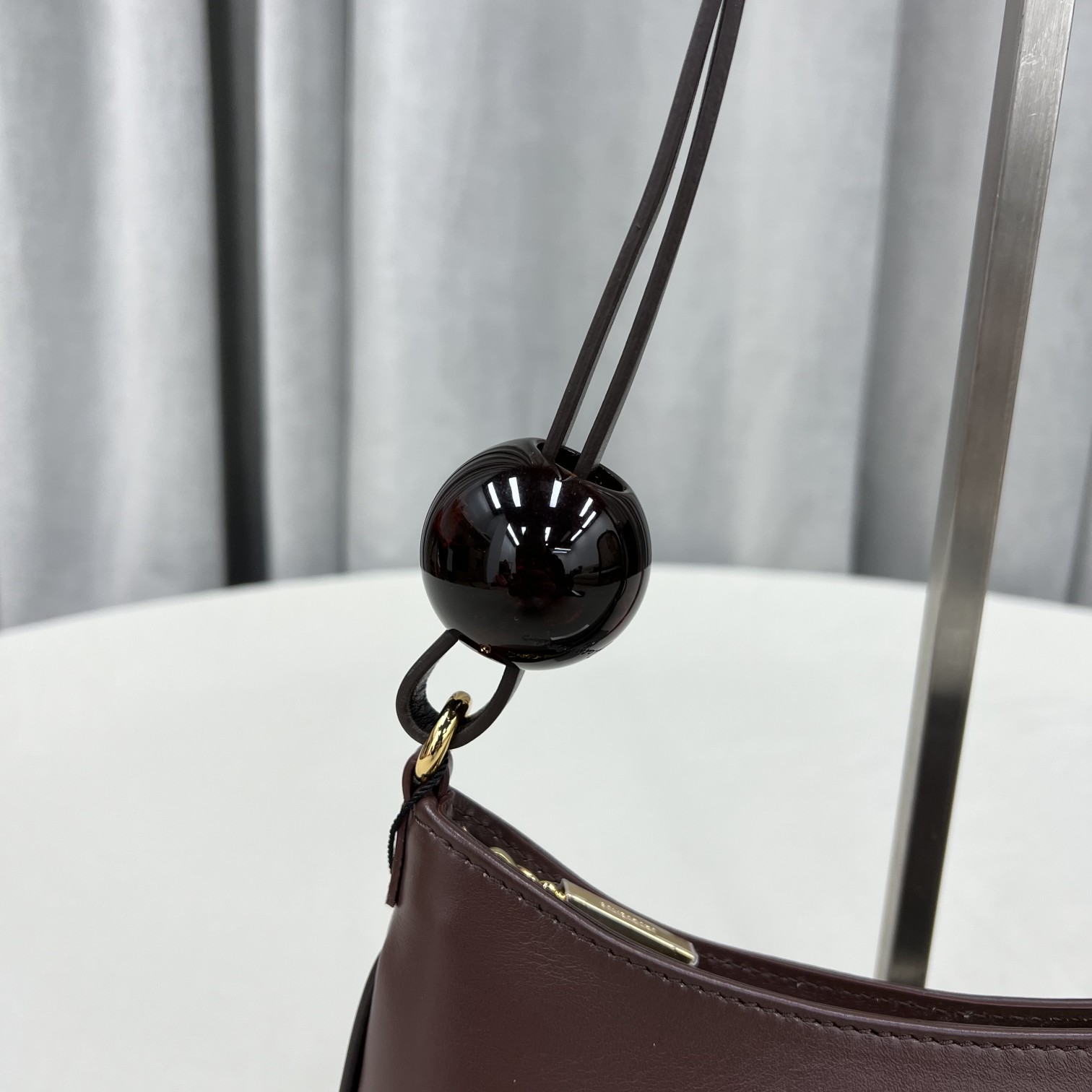 JACQUEMUS Smooth Calfskin Le Bisou Medium Brown Jacquemus 00439