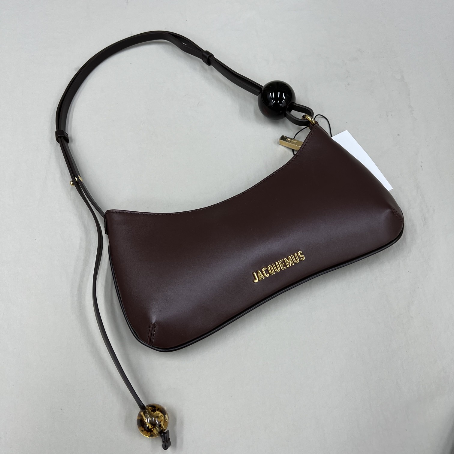 JACQUEMUS Smooth Calfskin Le Bisou Medium Brown Jacquemus 00439