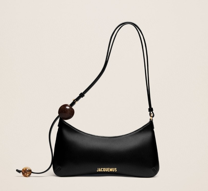 Jacquemus Le Bisou Perle Beaded Shoulder Bag - Black •