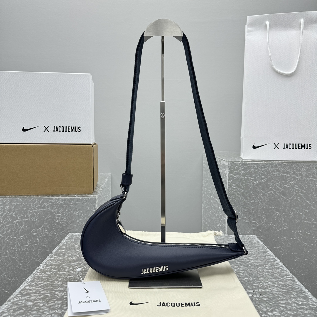 Leather crossbody bag Nike Air Humara X Jacquemus Blue in