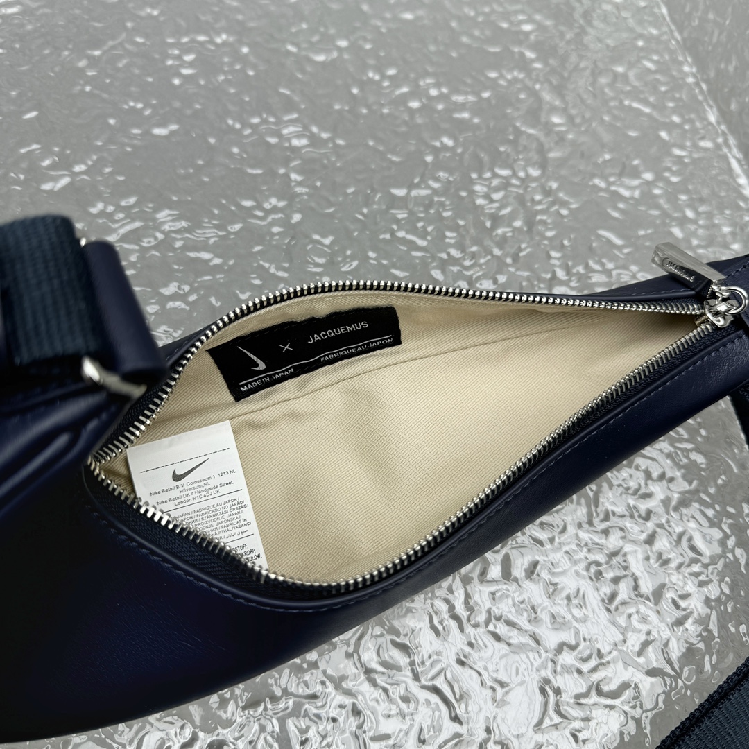 Leather crossbody bag Nike Air Humara X Jacquemus Blue in