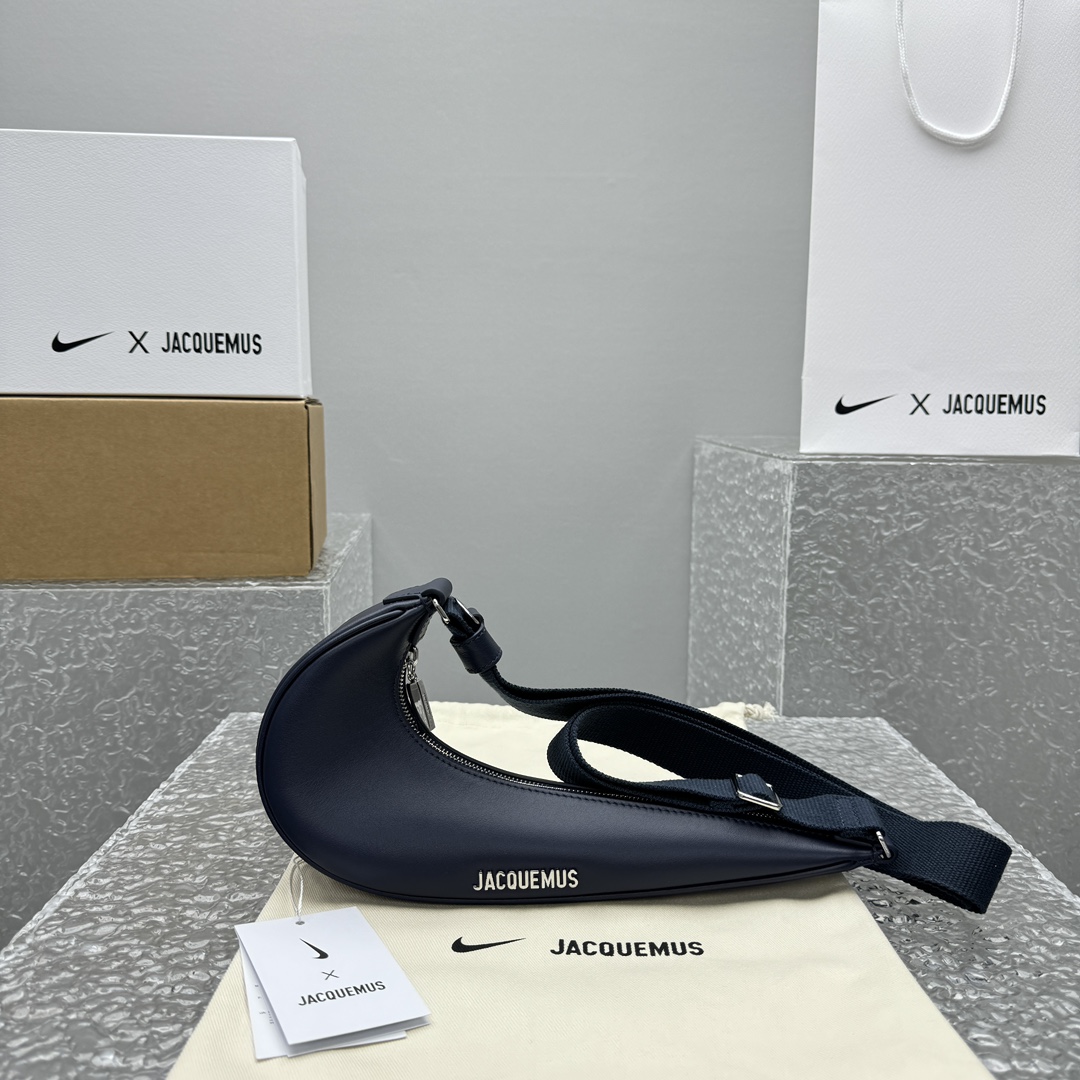 Leather crossbody bag Nike Air Humara X Jacquemus Blue in