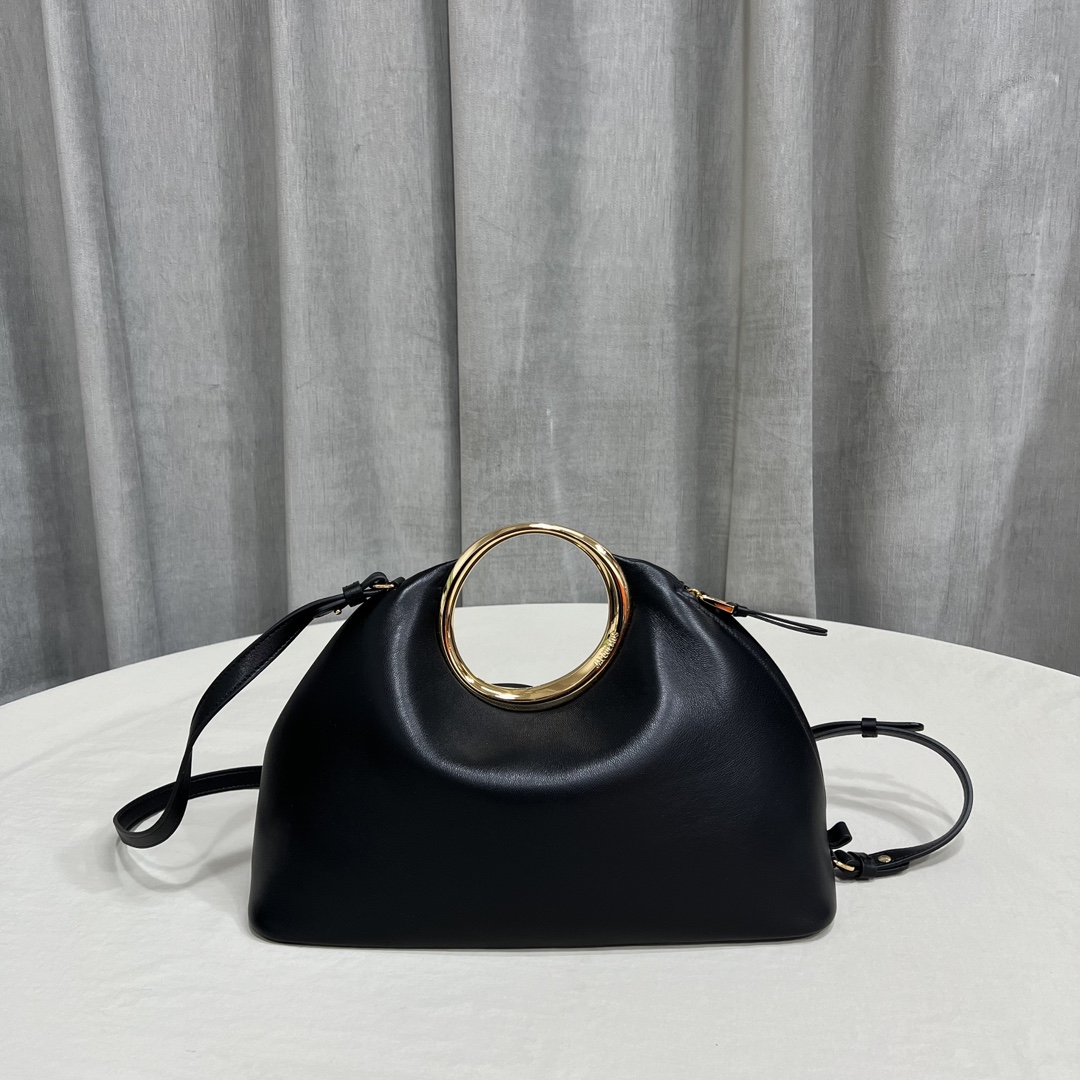 Jacquemus The Calino circular-handle Clutch Bag | Black