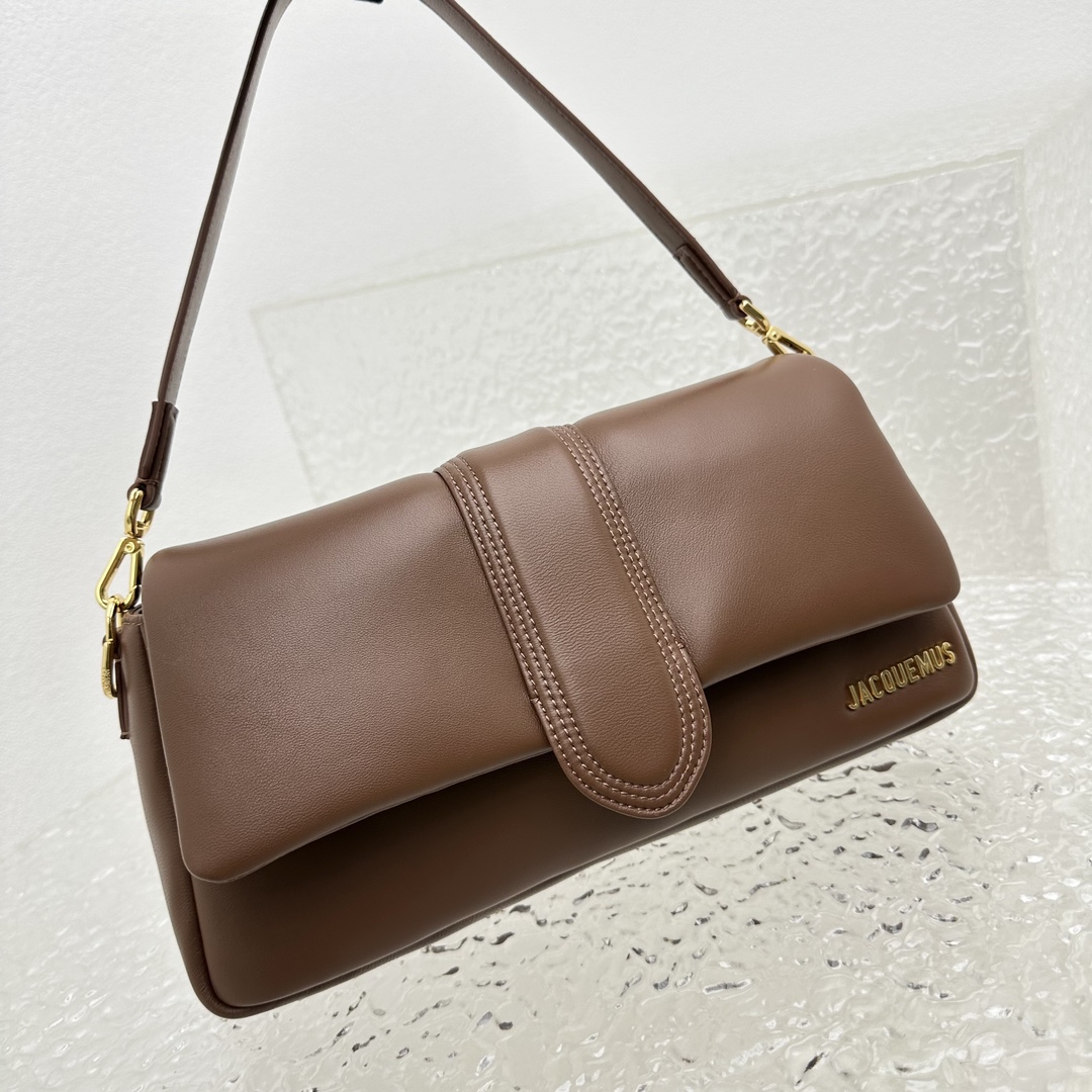 JACQUEMUS Padded Lambskin Le Bambimou Brown 1463922  Jacquemus 00529