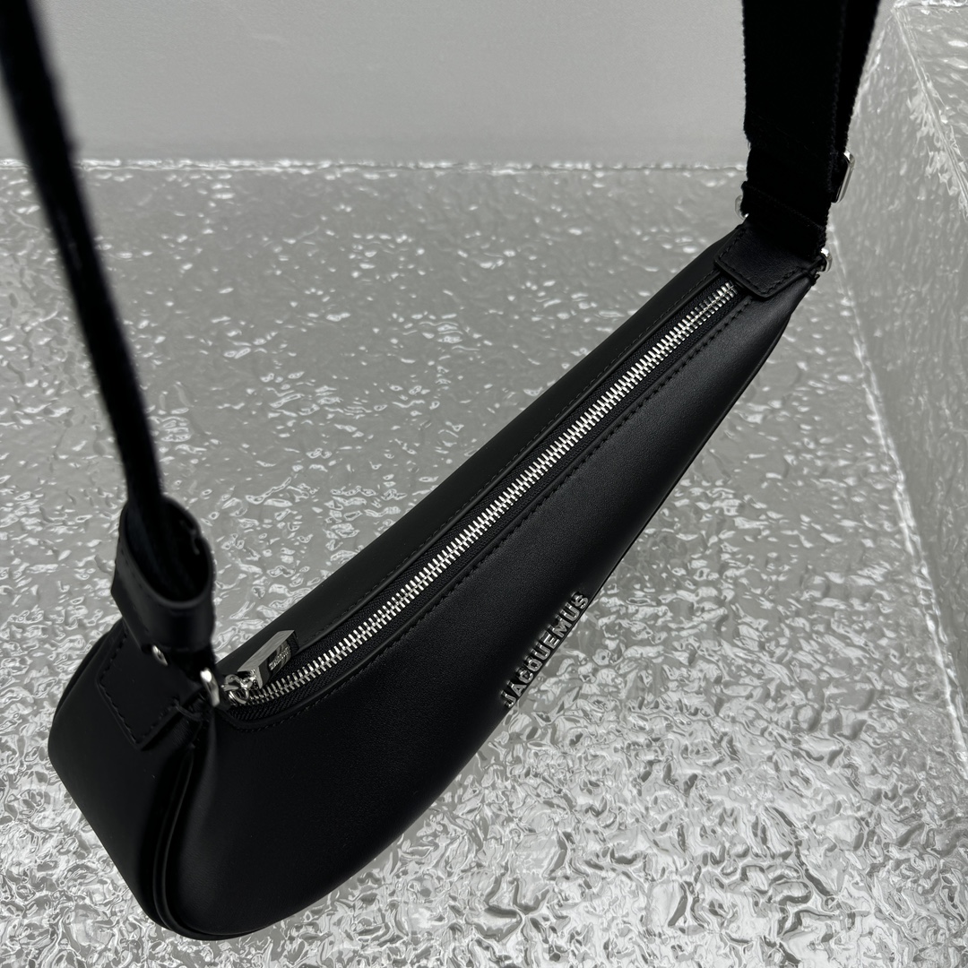 Jacquemus x Nike Le Sac Swoosh Small Dark Navy in Cowskin with Silver