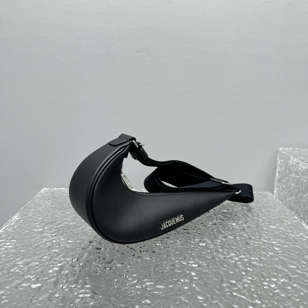 Jacquemus x Nike Le Sac Swoosh Small Dark Navy in Cowskin with Silver