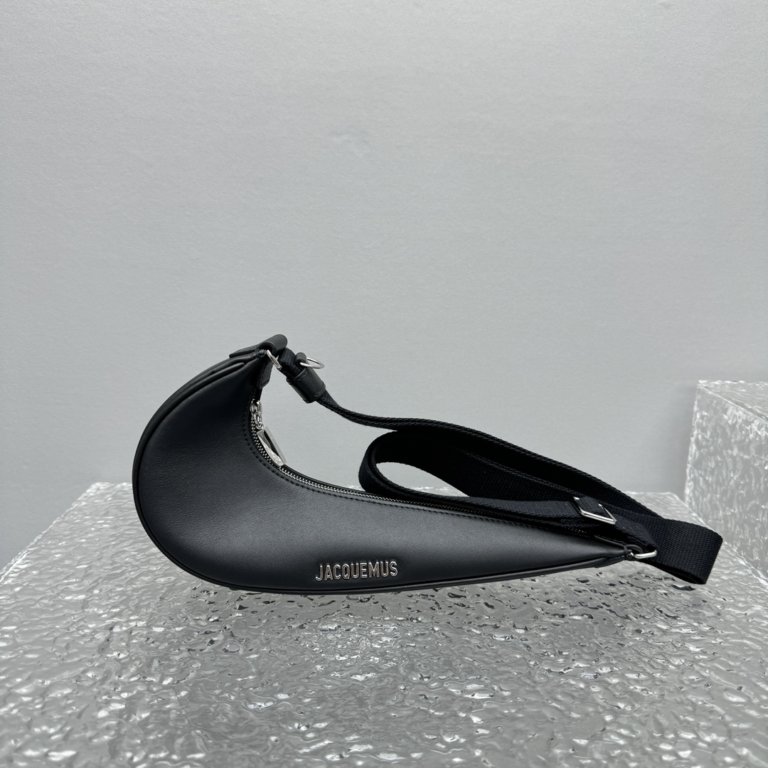 Jacquemus x Nike Le Sac Swoosh Small Dark Navy in Cowskin with Silver