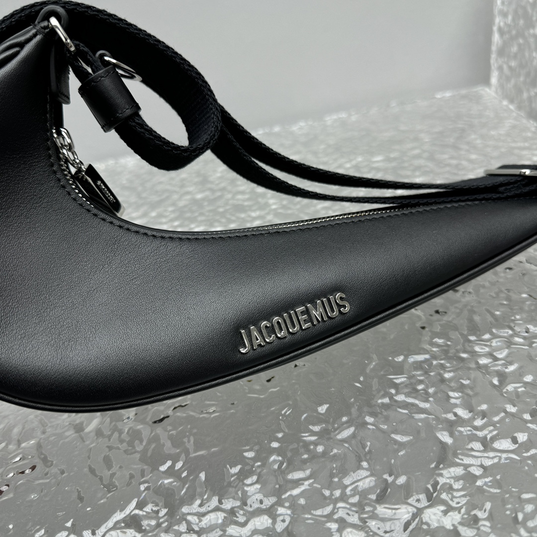 Jacquemus x Nike Le Sac Swoosh Small Dark Navy in Cowskin with Silver