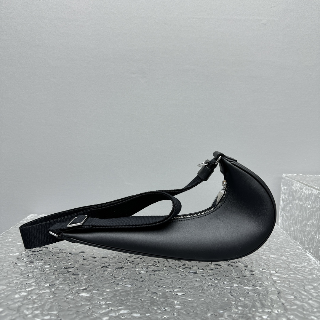 Jacquemus x Nike Le Sac Swoosh Small Dark Navy in Cowskin with Silver