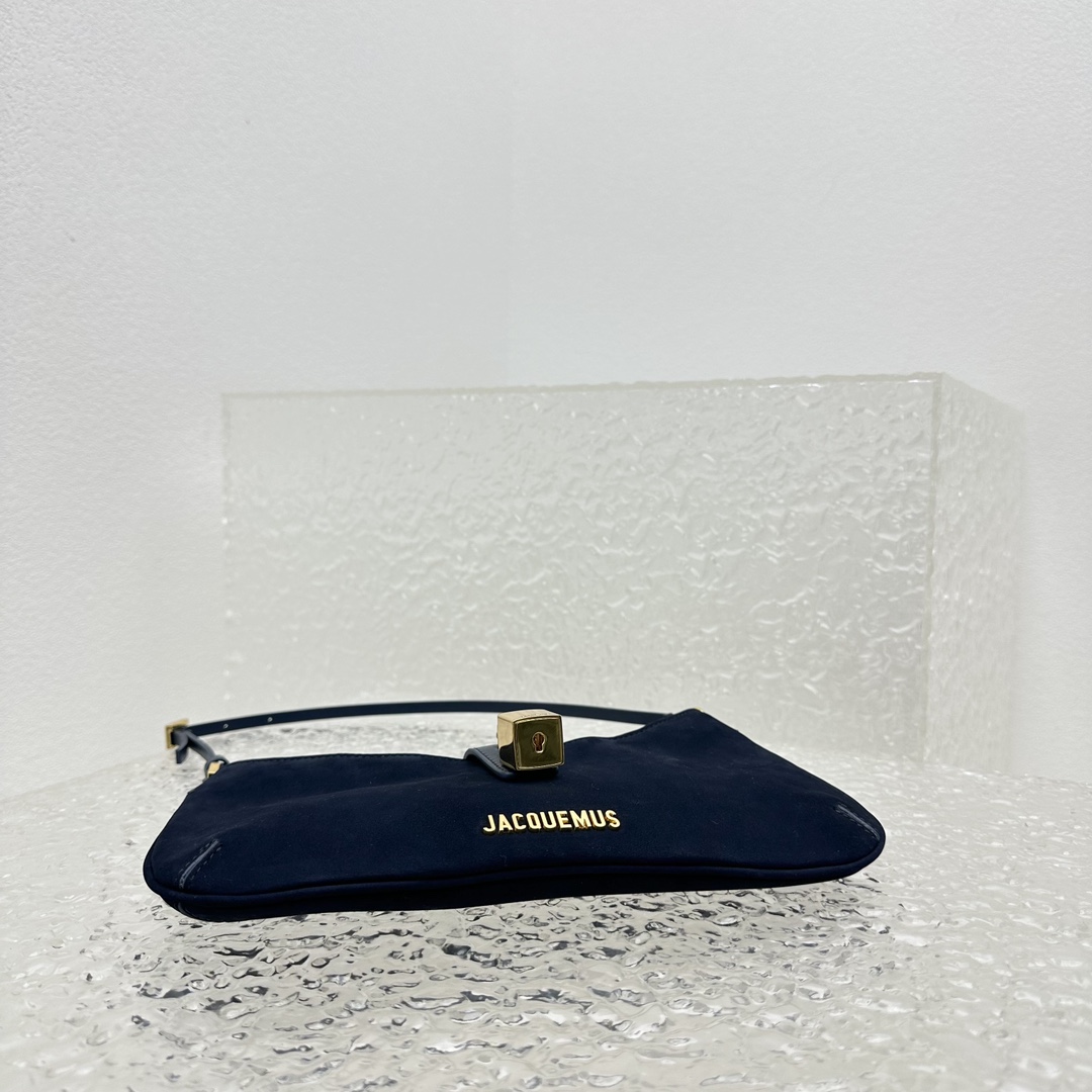 Jacquemus Navy Le Raphia 'Le Bisou Cadenas' Bag Jacquemus