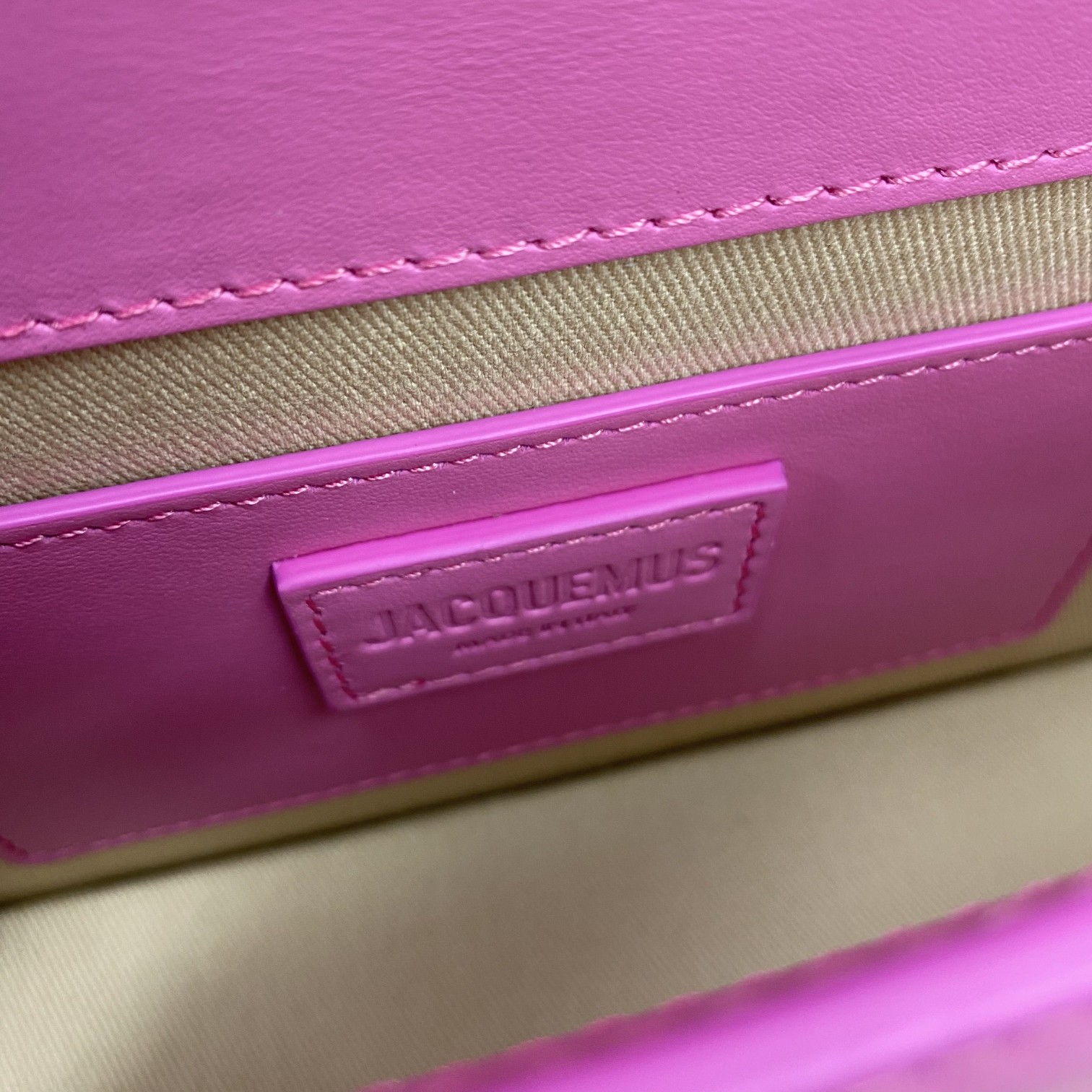 JACQUEMUS Smooth Calfskin Le Bambino Long Flap Pink Jacquemus 00679
