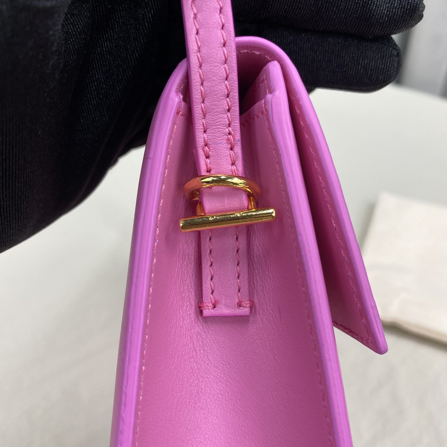 JACQUEMUS Smooth Calfskin Le Bambino Long Flap Pink Jacquemus 00679