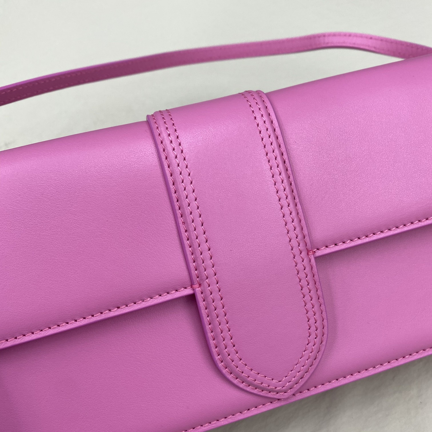 JACQUEMUS Smooth Calfskin Le Bambino Long Flap Pink Jacquemus 00679