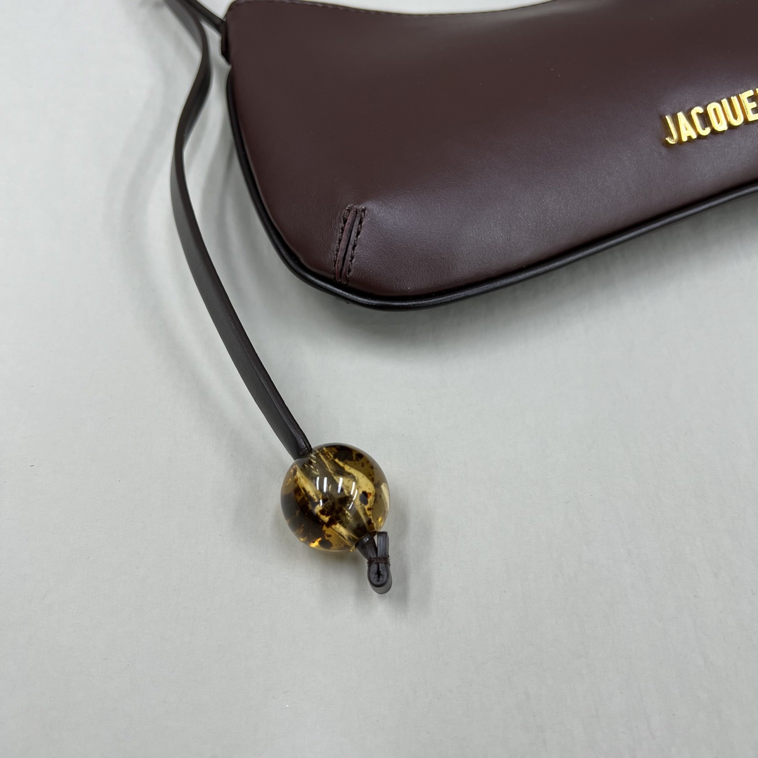 JACQUEMUS Smooth Calfskin Le Bisou Medium Brown