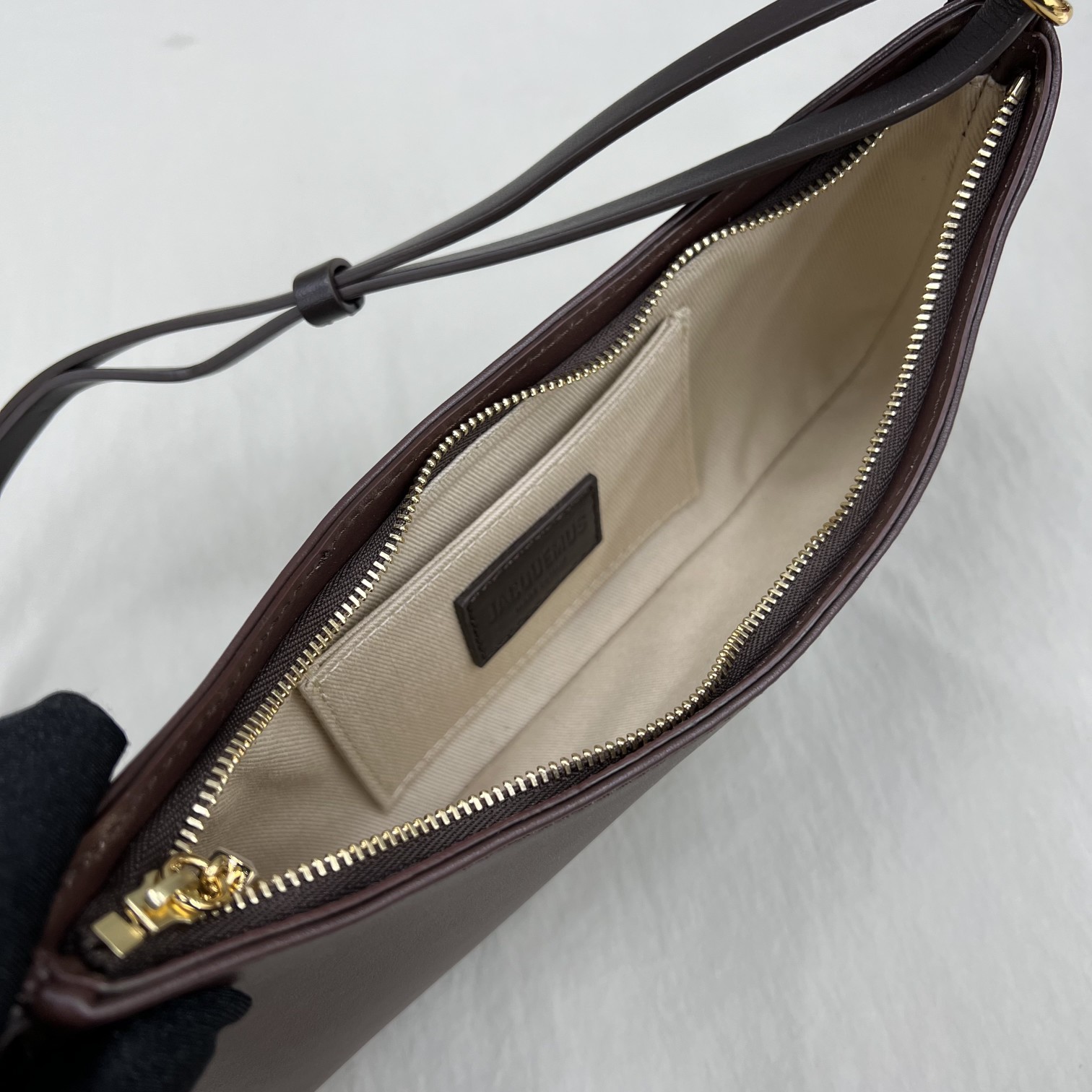 JACQUEMUS Smooth Calfskin Le Bisou Medium Brown