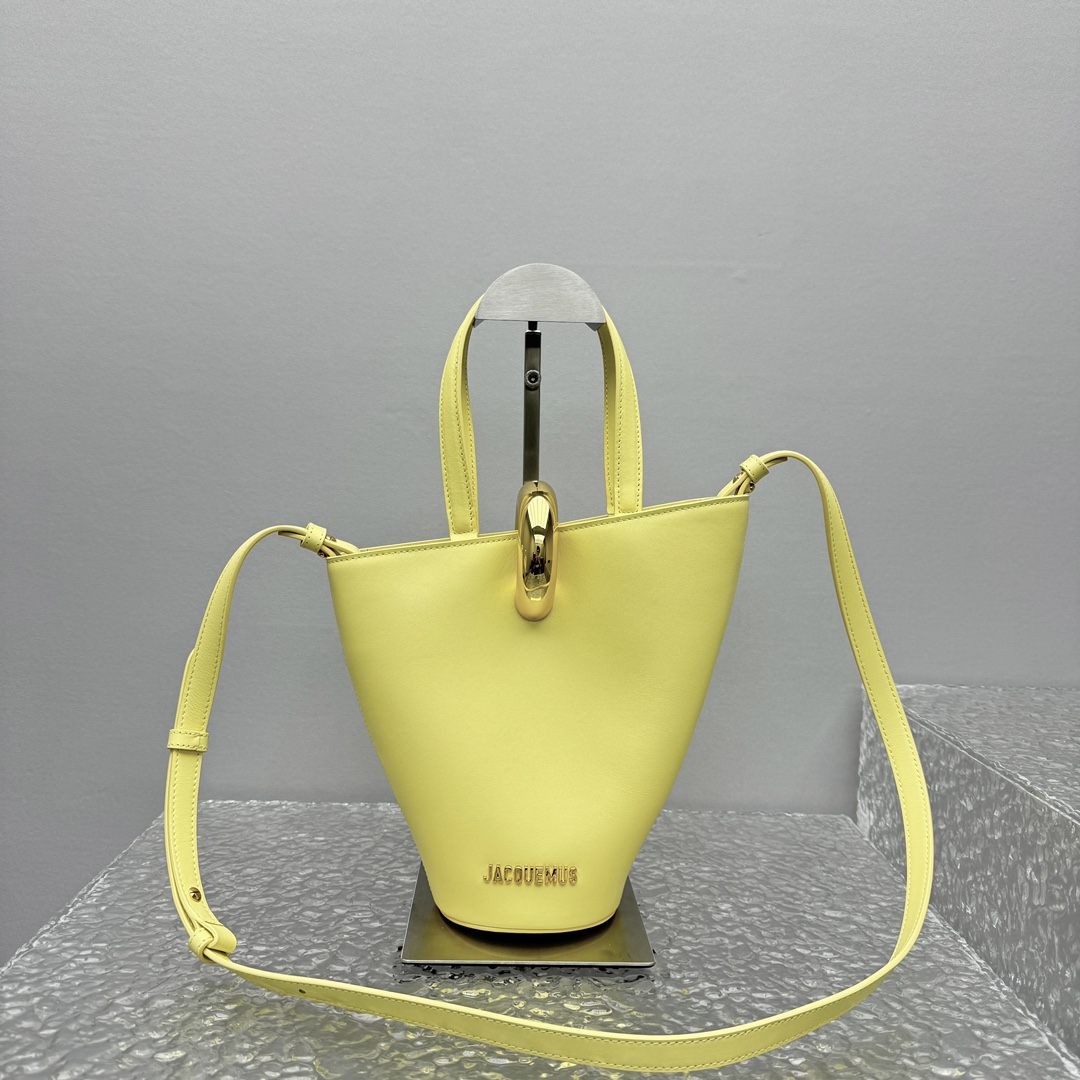 Jacquemus Yellow Mini Le Petit Bambola Bucket Bag in Jacquemus 007414