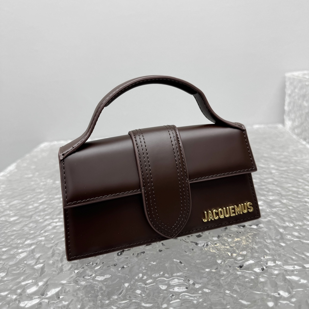 Jacquemus Le Grand Bambino Dark Brown Leather Handbag |
