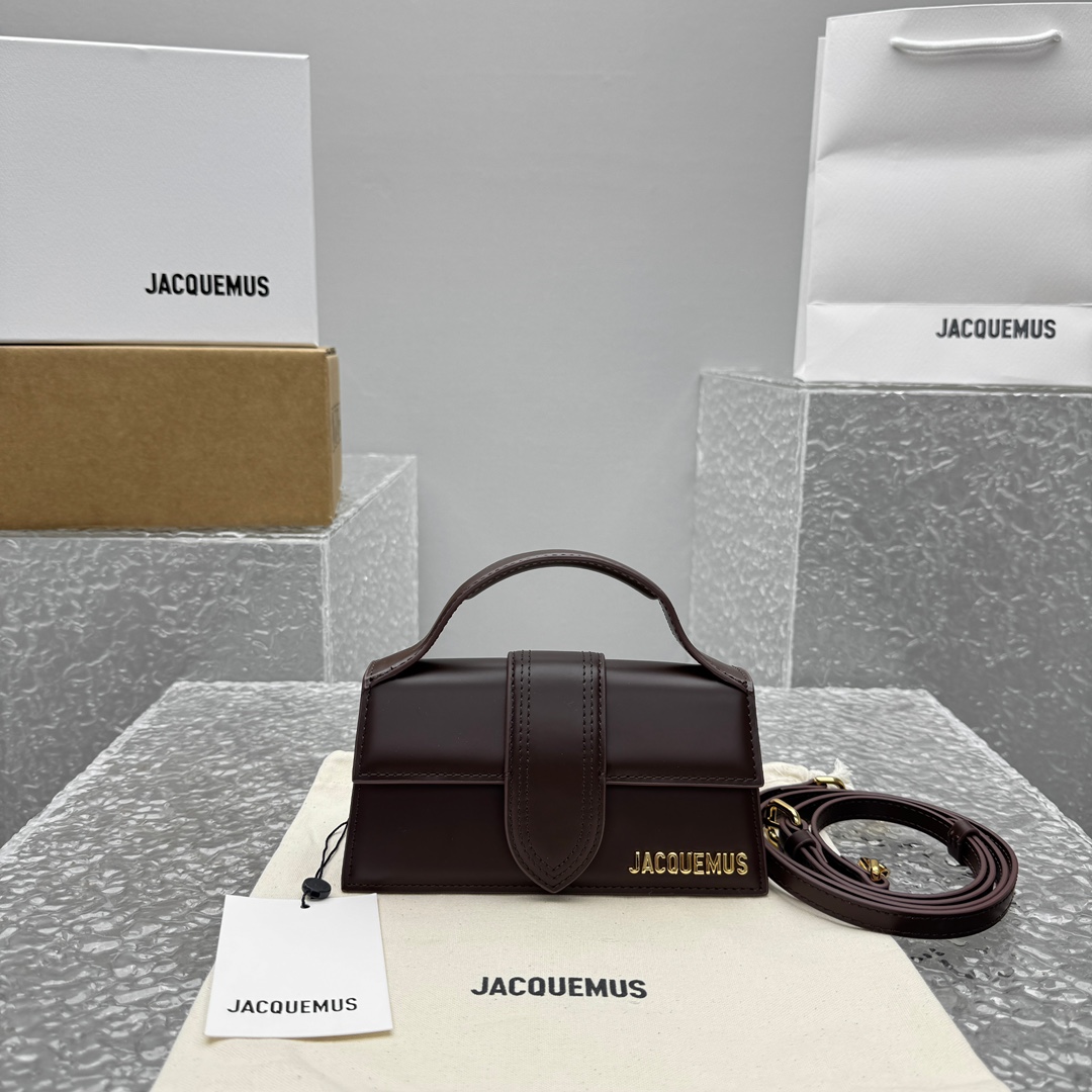 Jacquemus Le Grand Bambino Dark Brown Leather Handbag |