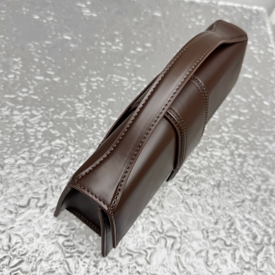 Jacquemus Black Leather Le Bambino Top Handle Bag