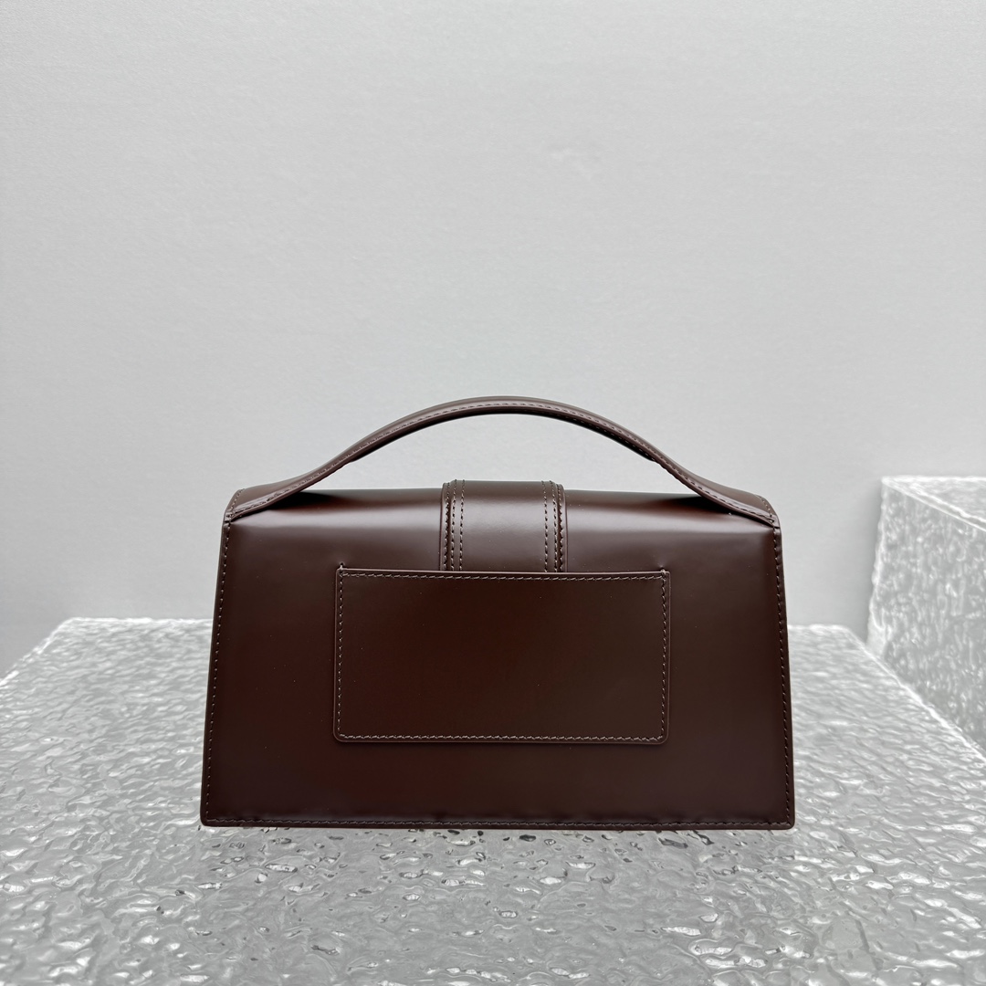 Jacquemus Black Leather Le Bambino Top Handle Bag