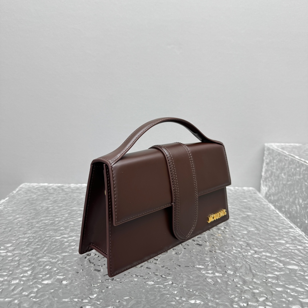 Jacquemus Black Leather Le Bambino Top Handle Bag
