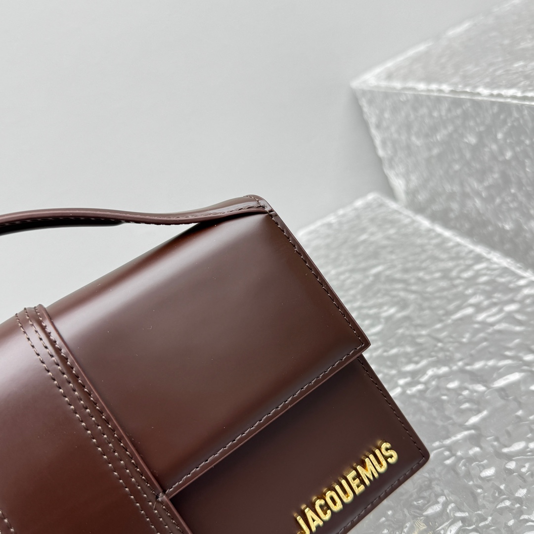 Jacquemus Black Leather Le Bambino Top Handle Bag