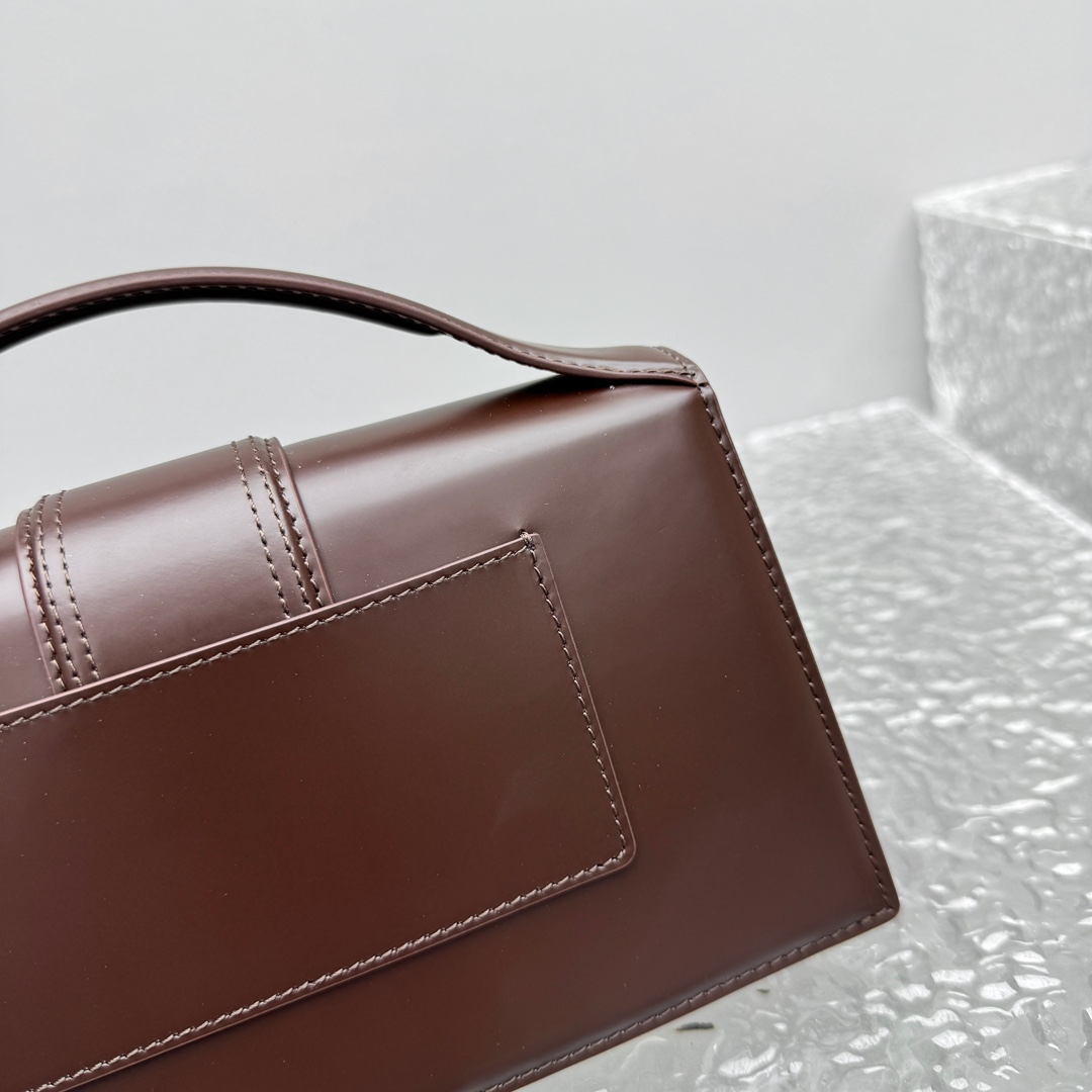 Jacquemus Black Leather Le Bambino Top Handle Bag