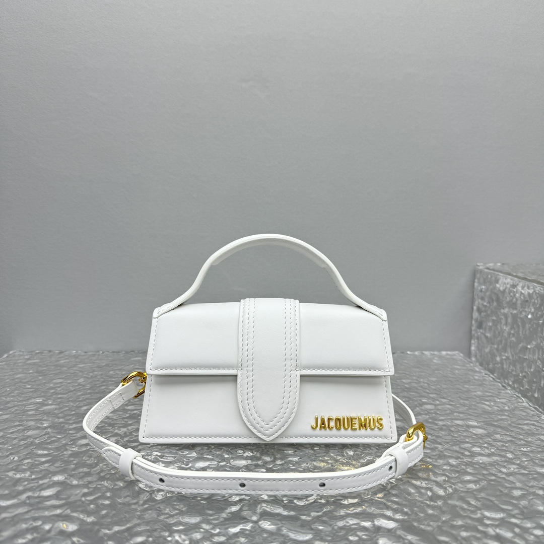 Jacquemus Le Bambino Leather Crossbody Bag 'White'