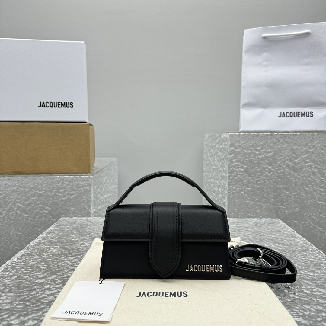 Jacquemus Le Bambino Leather Tote Bag | Black