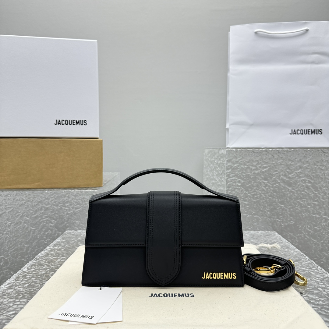 Jacquemus Le Grand Bambino Leather Crossbody Bag IN BLACK