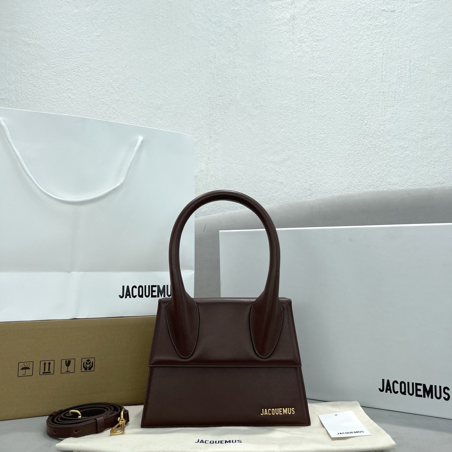 Jacquemus Le Chiquito Leather Crossbody BAG IN BROWN