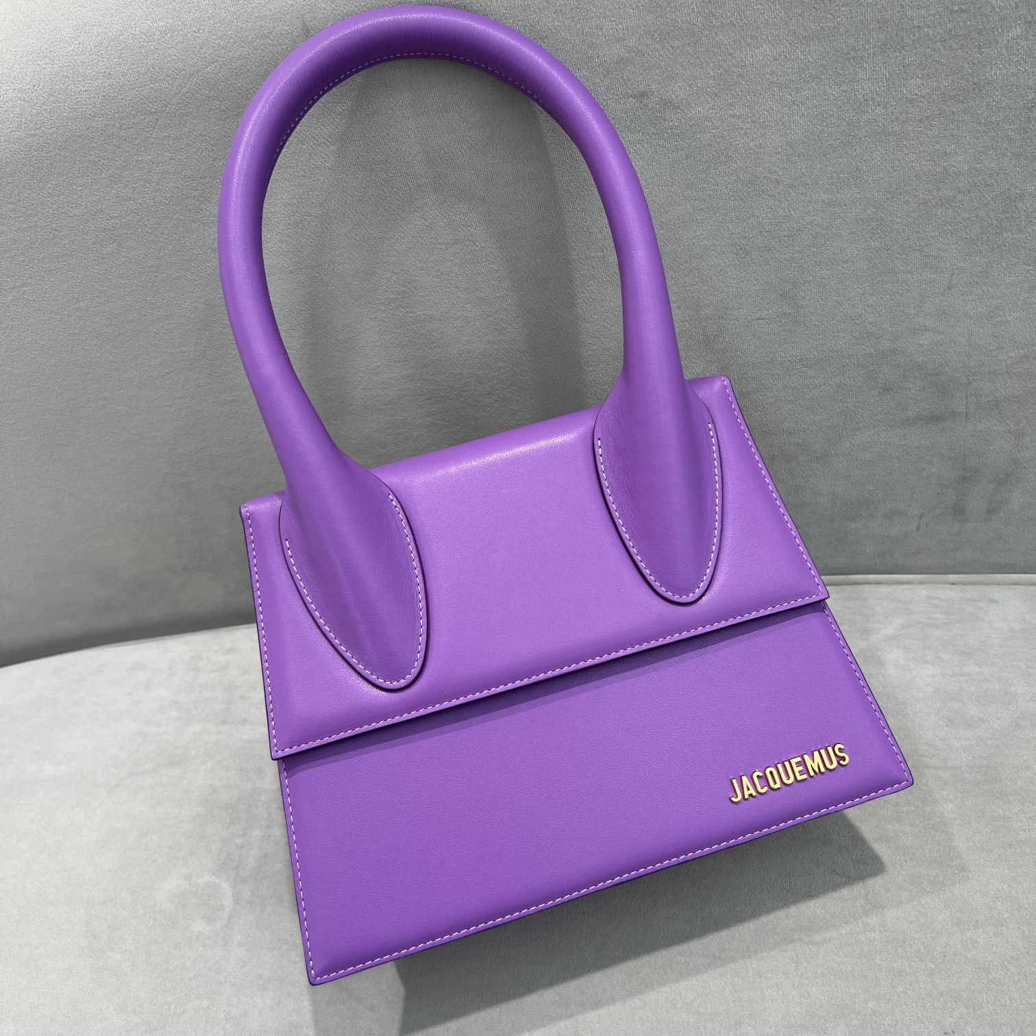 Jacquemus Le Chiquito Noeud Leather Tote in Purple |
