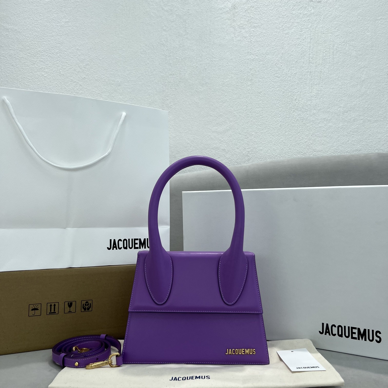 Jacquemus Le Chiquito Noeud Leather Tote in Purple |