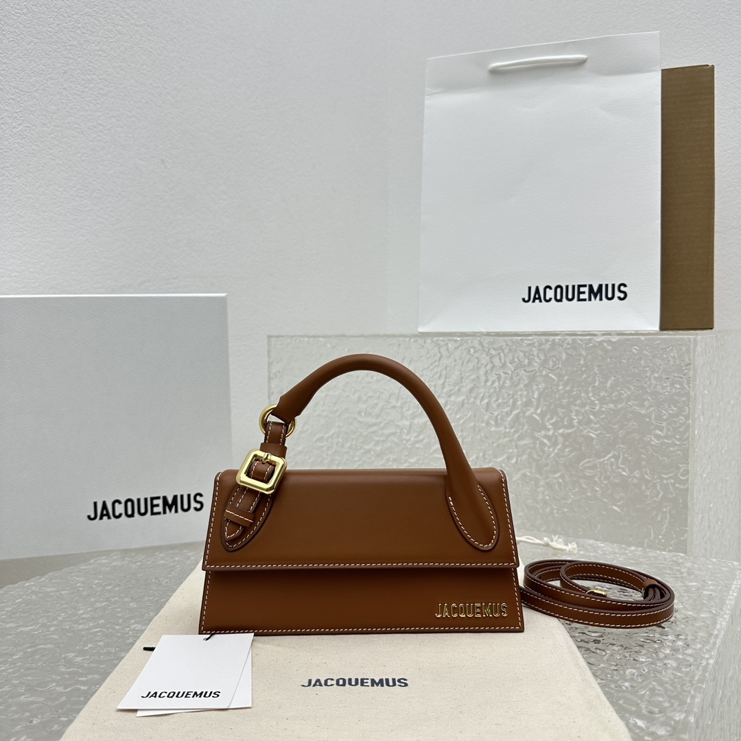 Jacquemus Le Chiquito Long Boucle Bag in BROWN |