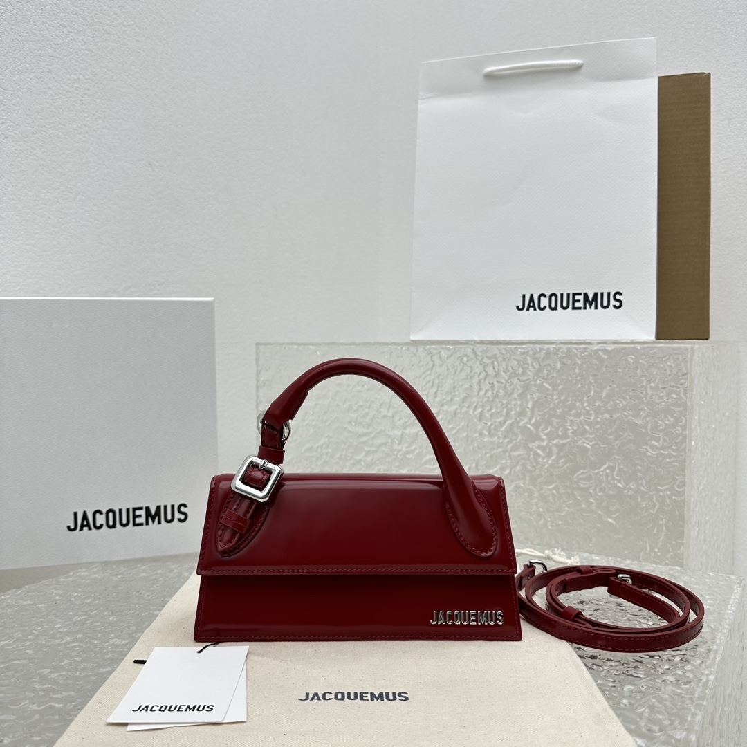 Jacquemus Le Chiquito Long Boucle Bag in Red |
