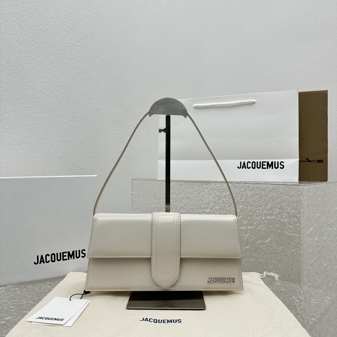 White Jacquemus Le Bambino Long Shoulder Bag Jacquemus 01449