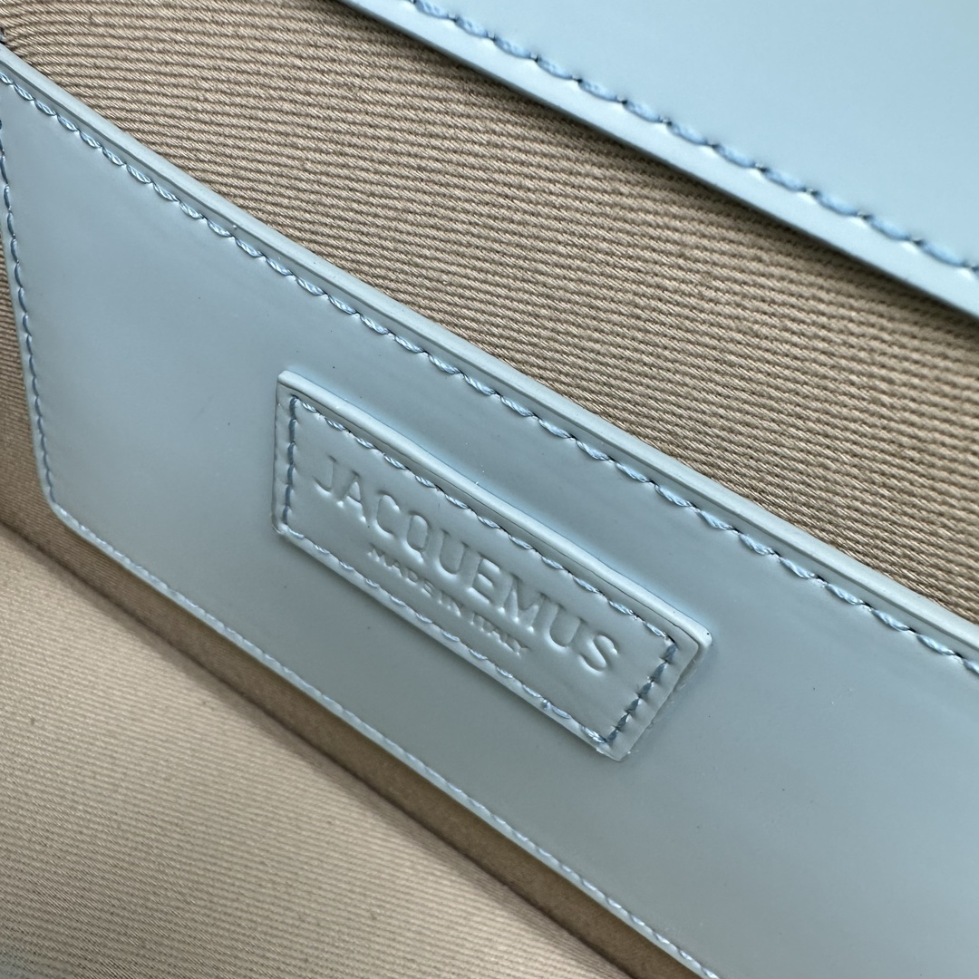 Jacquemus Blue Le Bambino Long Light blue Leather Pony-