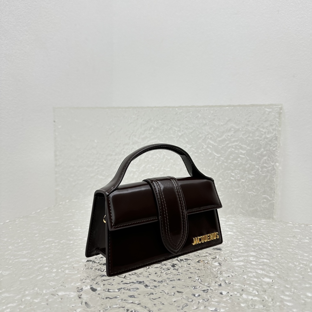 Jacquemus Pre-Owned 2020-2025 Mini Calfskin Le Bambino Satchel | Black/gold
