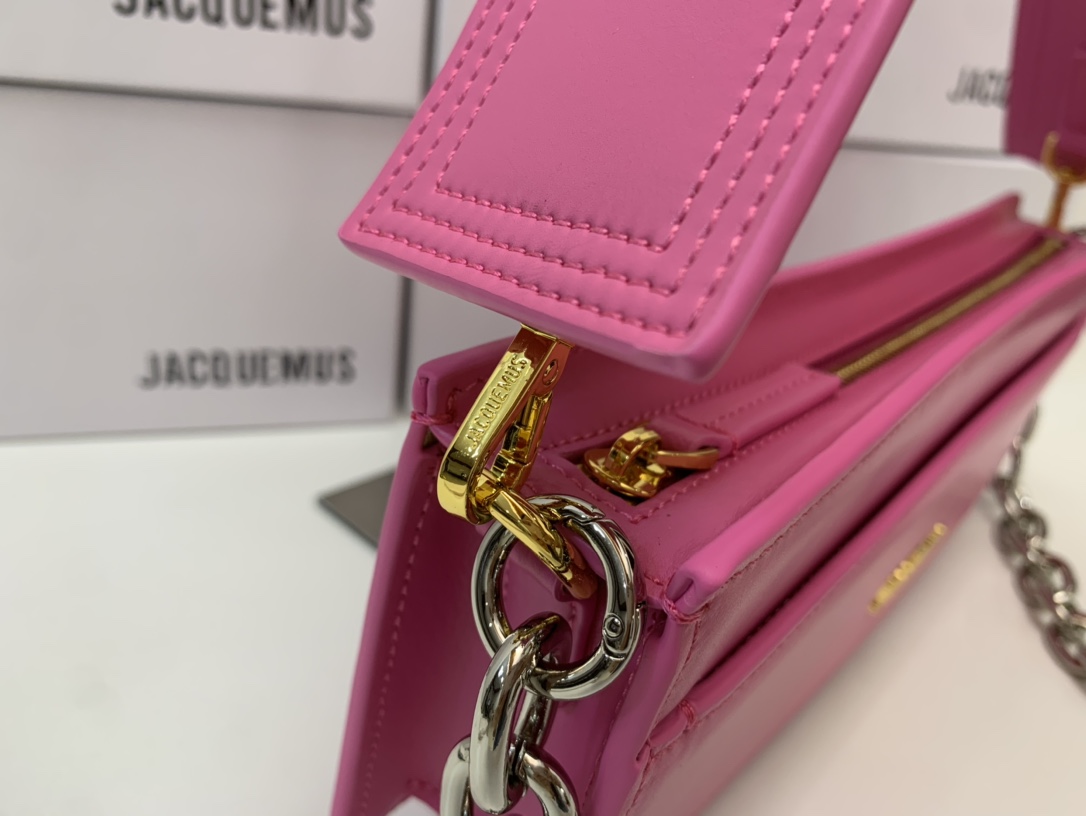 Jacquemus Leather Shoulder Bag - Pink Shoulder Bags, Handbags - WJQ57028