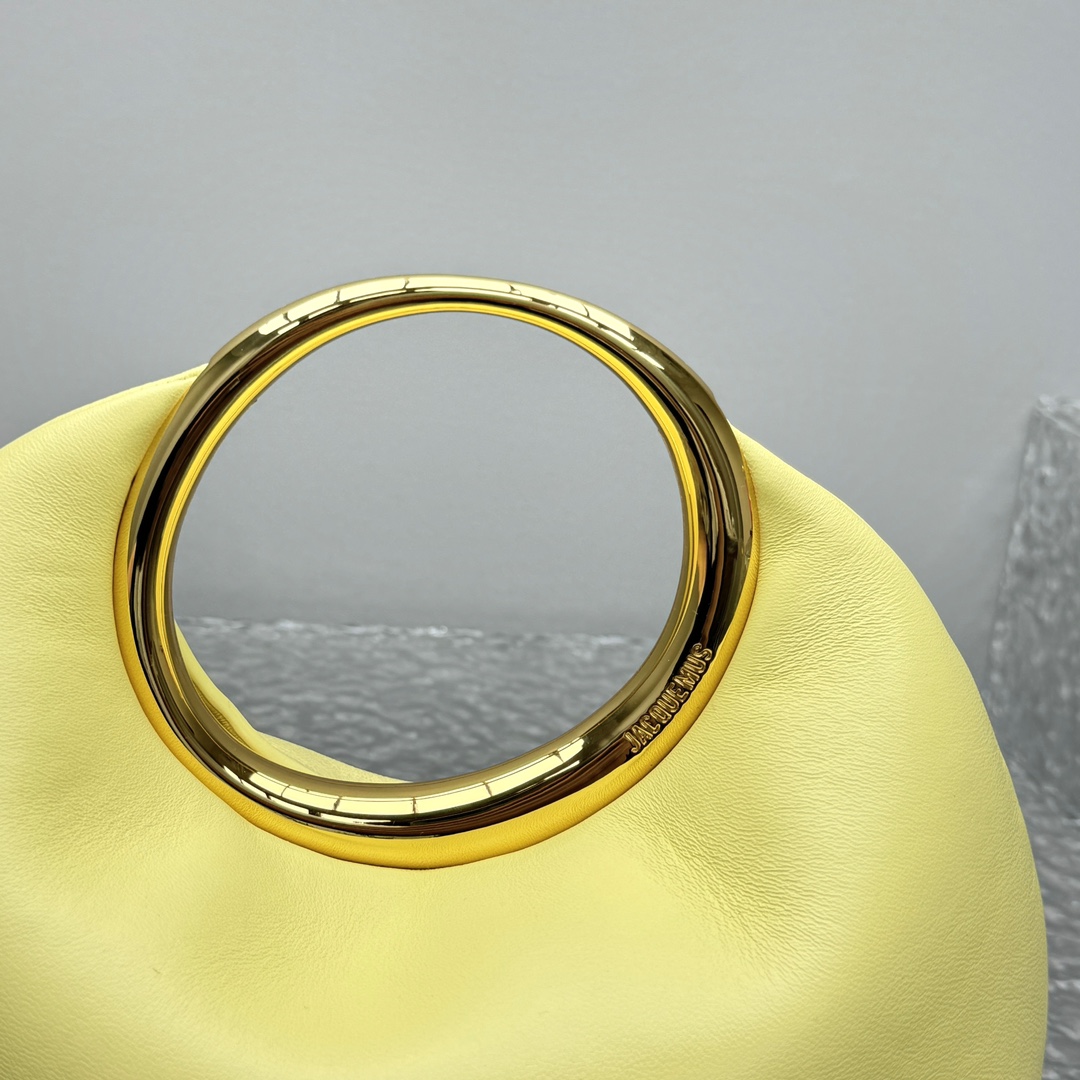 Jacquemus Le Petit Calino Mini Leather Yellow Tote Bag