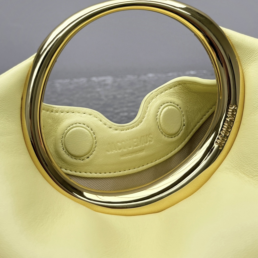 Jacquemus Le Petit Calino Mini Leather Yellow Tote Bag
