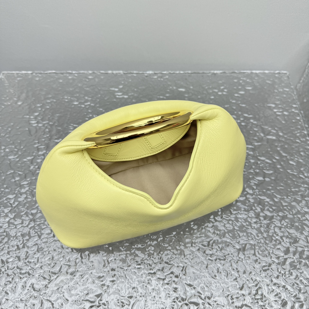 Jacquemus Le Petit Calino Mini Leather Yellow Tote Bag