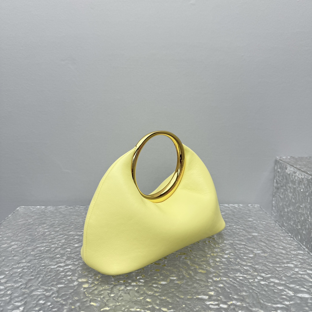 Jacquemus Le Petit Calino Mini Leather Yellow Tote Bag