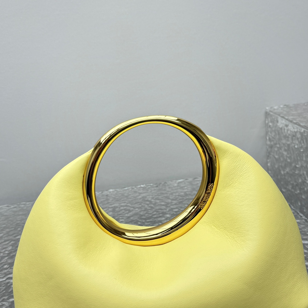 Jacquemus Le Petit Calino Mini Leather Yellow Tote Bag