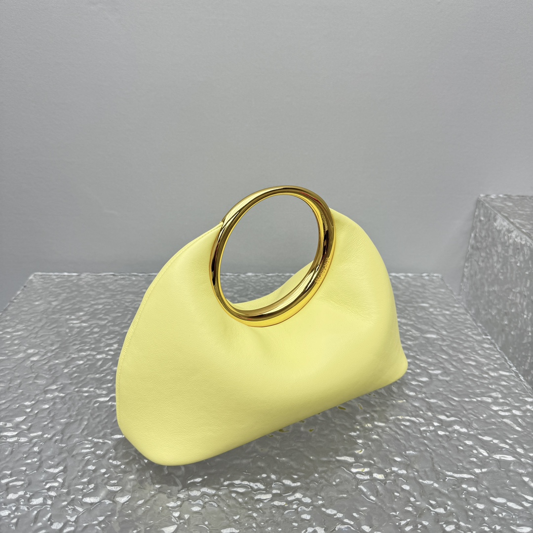 Jacquemus Le Petit Calino Mini Leather Yellow Tote Bag